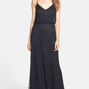 Adrianna Papell Embellished Blouson Gown black 4